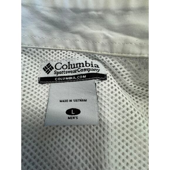 "COLUMBIA" Fishing Gear Vented Back Short Sleeve Top SZ L Sportsman Gecko Design - Picture 4 of 14